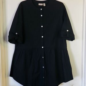 NWOT LOGO by Lori Goldstein Black Tunic